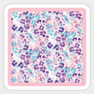 Pastel Splashed Flowers Sticker